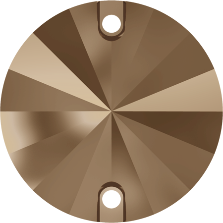 (image for) 3200 14mm* Rose Gold Rivoli Sew on Stone Pack Qty 6