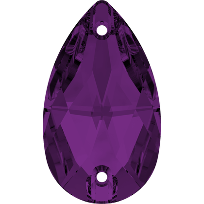 (image for) 3230 28x17mm*.Amethyst 2 Hole Sew on Pack Qty 2