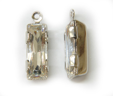 (image for) 1100 15mm Crystal 1 Ring Im/Rhodinm plated Pack Qty 2