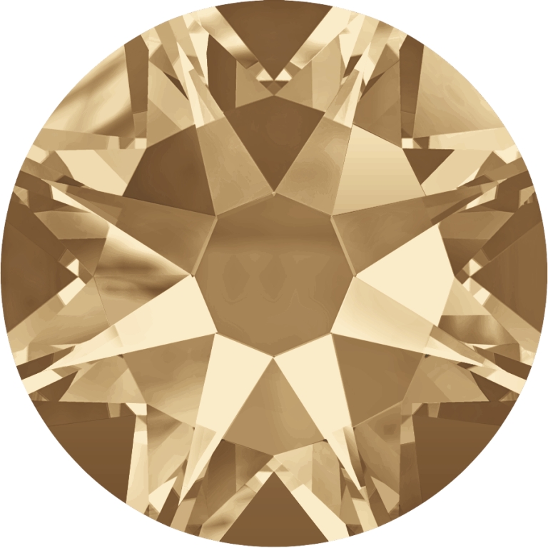 (image for) 2088 SS34*. Golden Shadow Glue on Stone Pack Qty 24pcs