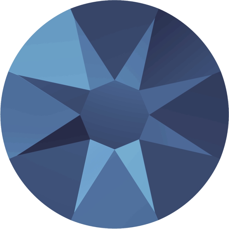 (image for) 2058 SS34 METALLIC BLUE Glue on Stone Pack Qty 24pcs