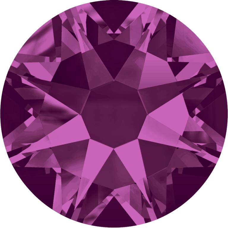 (image for) 2088 SS34*. Fuchsia Glue on Stone Pack Qty 24pcs