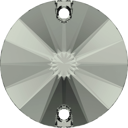 (image for) 3200 12mm* Black Diamond Rivoli Sew on Factory Pack Qty 72