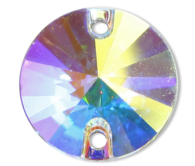 (image for) 3200 18mm* Crystal AB Rivoli Sew on Stone Pack Qty 4