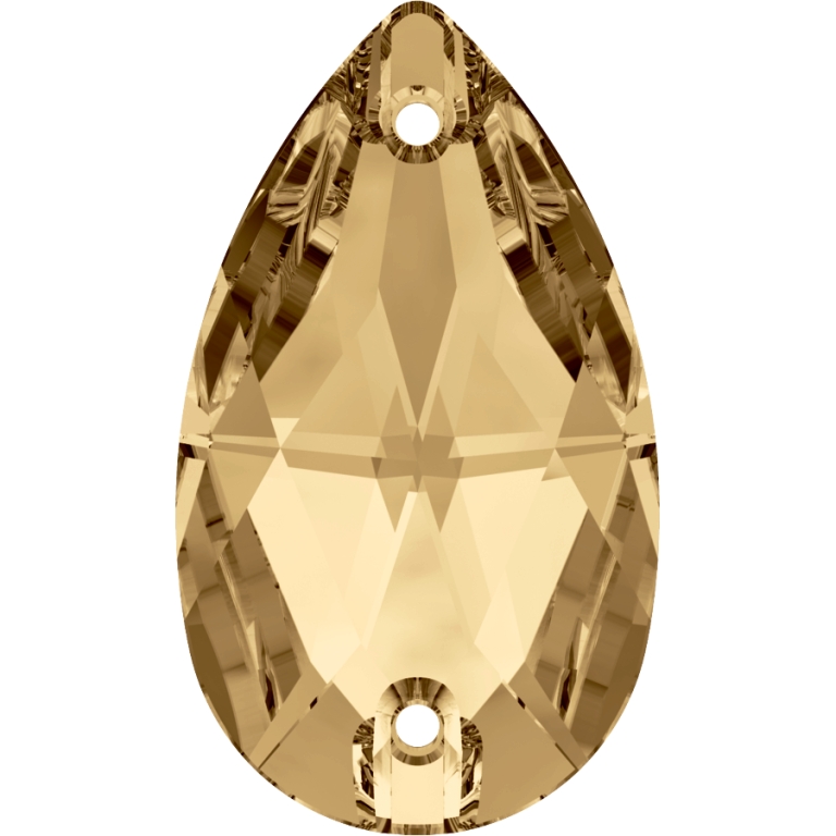 (image for) 3230 12x7mm Golden Shadow 2 Hole Sew on Pack Qty 12