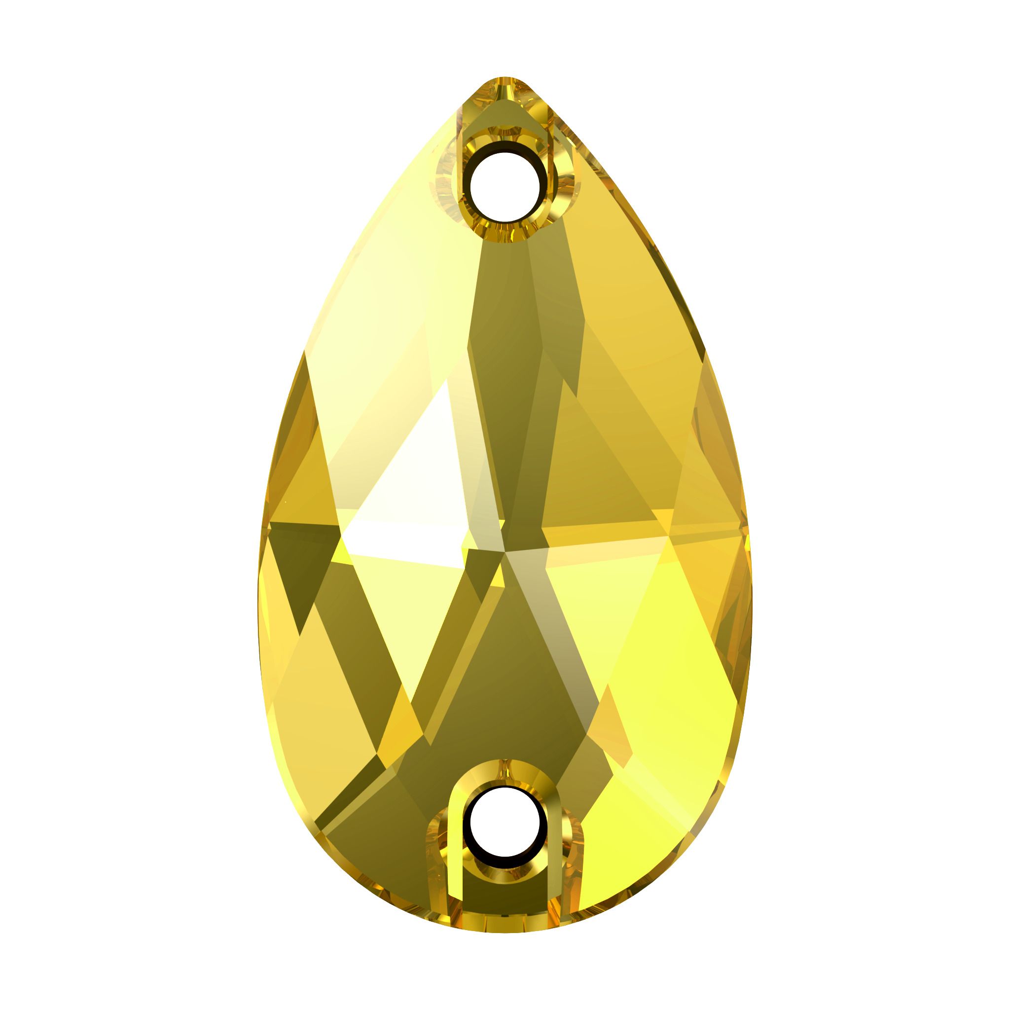 (image for) 3230 18x10mm. Light Topaz 2 Hole Pack Qty 6