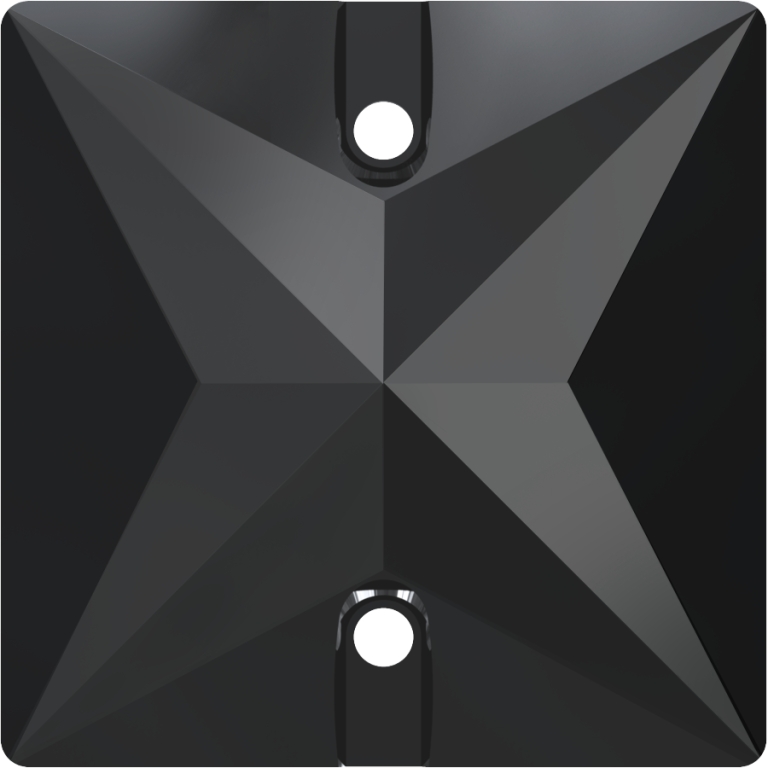 (image for) 3240 16mm.. Jet Hematite 2 Hole Sew on Pack Qty 6
