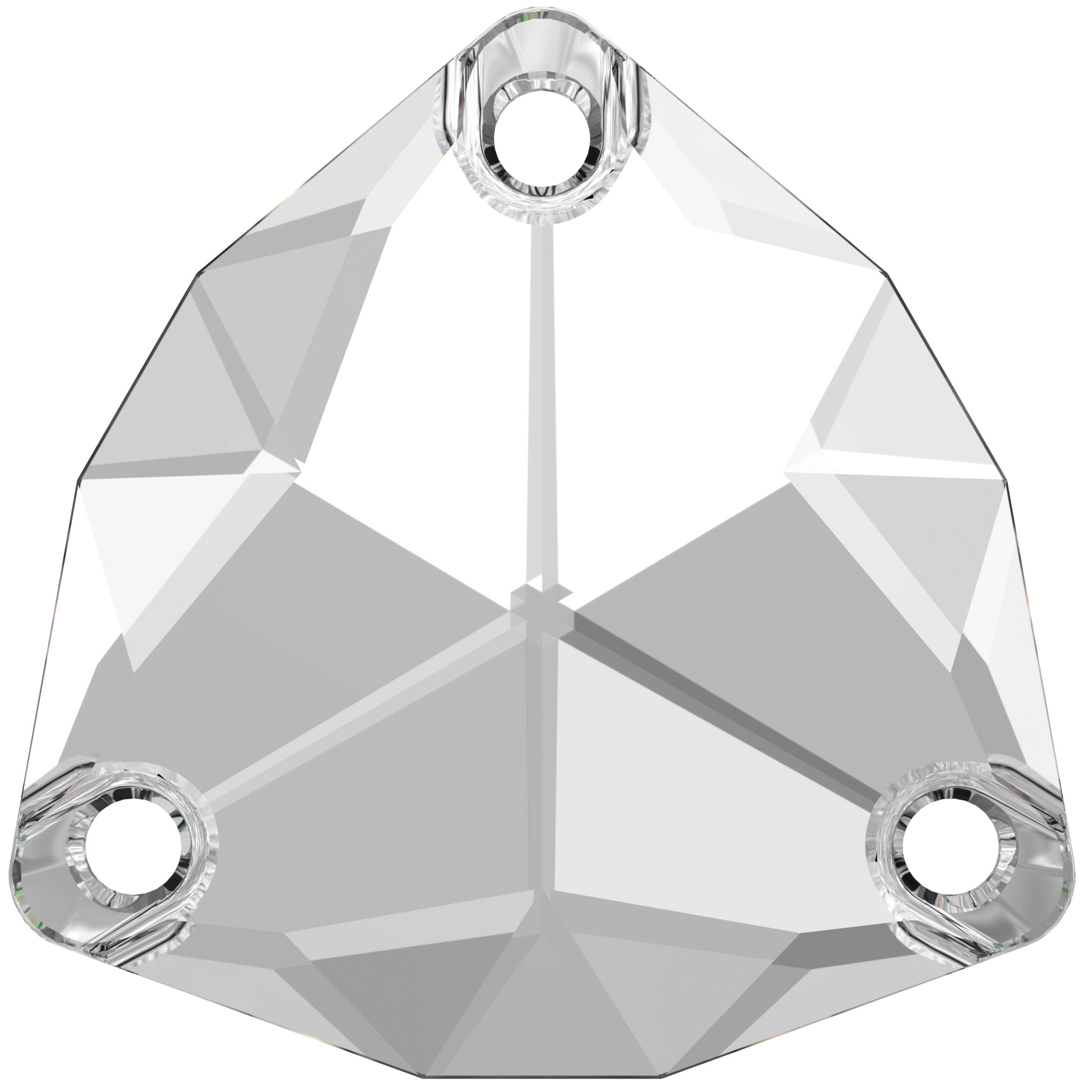 (image for) 3272 16mm Crystal 3 Hole Sew on Pack Qty 4