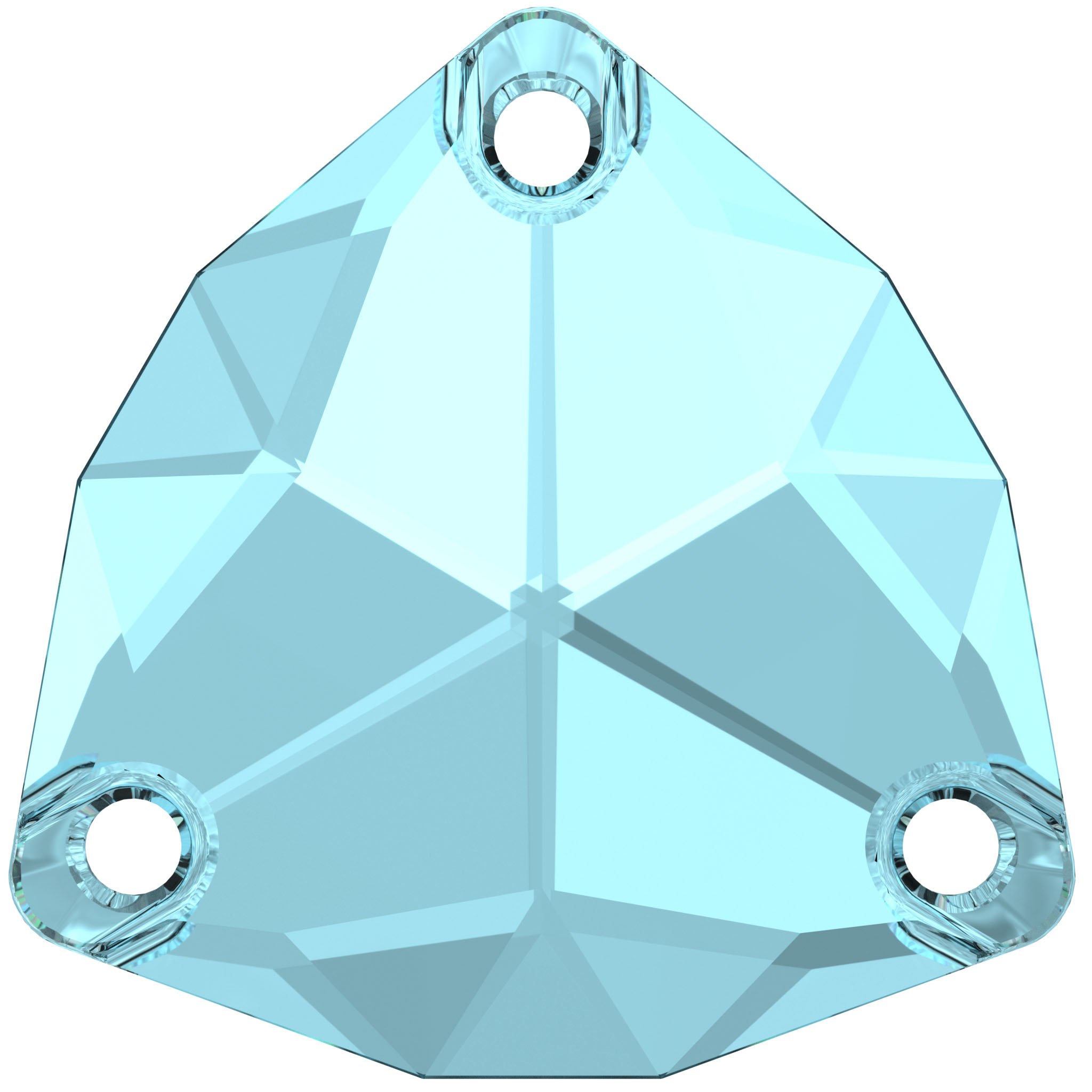 (image for) 3272 20mm Aquamarine 3 Hole Sew on Pack Qty 3