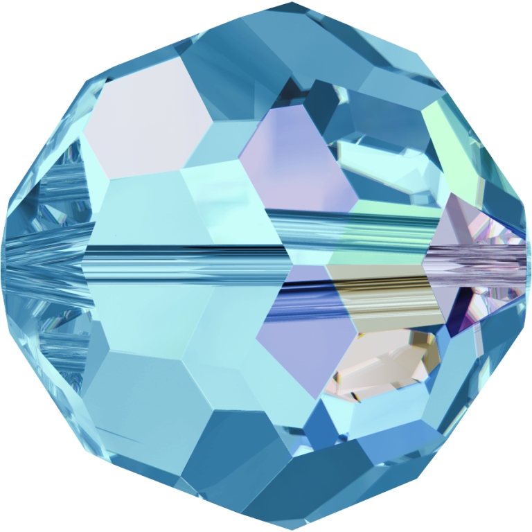 (image for) 5000 8mm*. Aqua AB Round Bead PQ 12