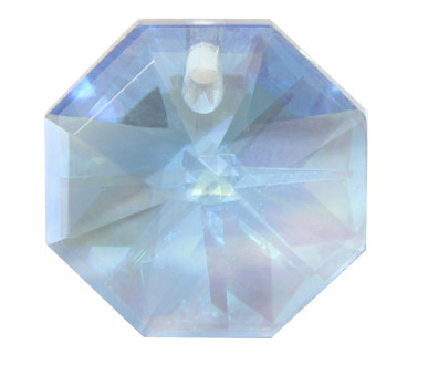 (image for) EU8001 14mm Light Sapphire AB 1 Hole Octagon Pack of 20