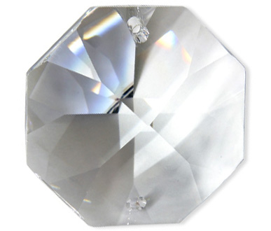 (image for) EU1080 26mm Crystal 2 Hole Octagon TRAY of 44