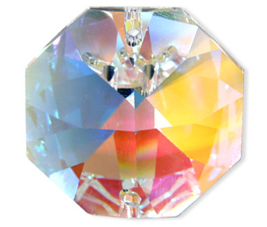 (image for) EU1080 22mm Crystal AB 2 Hole Octagon Pack of 10