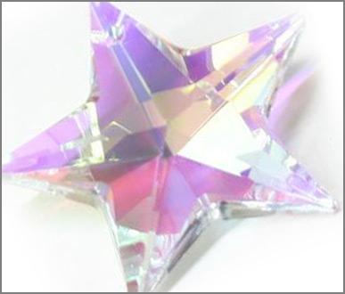 (image for) H881 40mm* Crystal AB Star Pack of 2