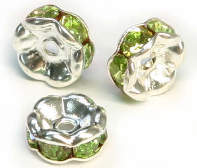 (image for) OLI 6mm Silver Plated Olive Rondelle PQ 10