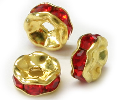 (image for) JFROG 6mm Gold Plated Light Siam Rondelle PQ 10