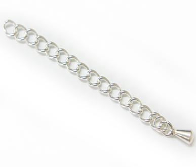(image for) JFEC 65mm Silver Plated Necklace Extension Chain PQ 10